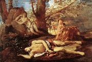 POUSSIN, Nicolas Echo and Narcissus Sweden oil painting artist